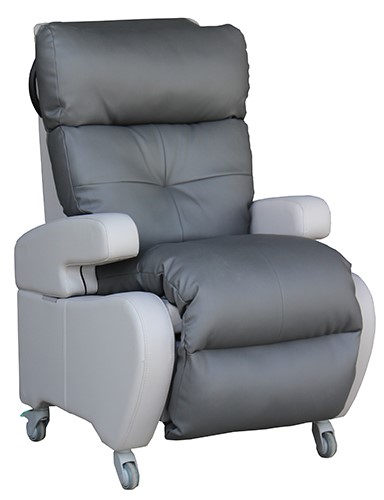 Seating Medical Nova Recliner, dark grey, side view